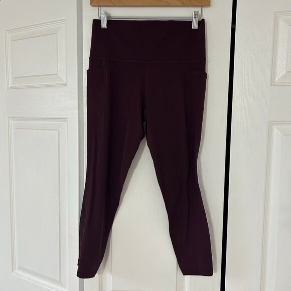 Athleta Salutation Stash Pocket II 7/8 Tight Leggings Burgundy Spiced Cabernet M - Picture 9 of 9